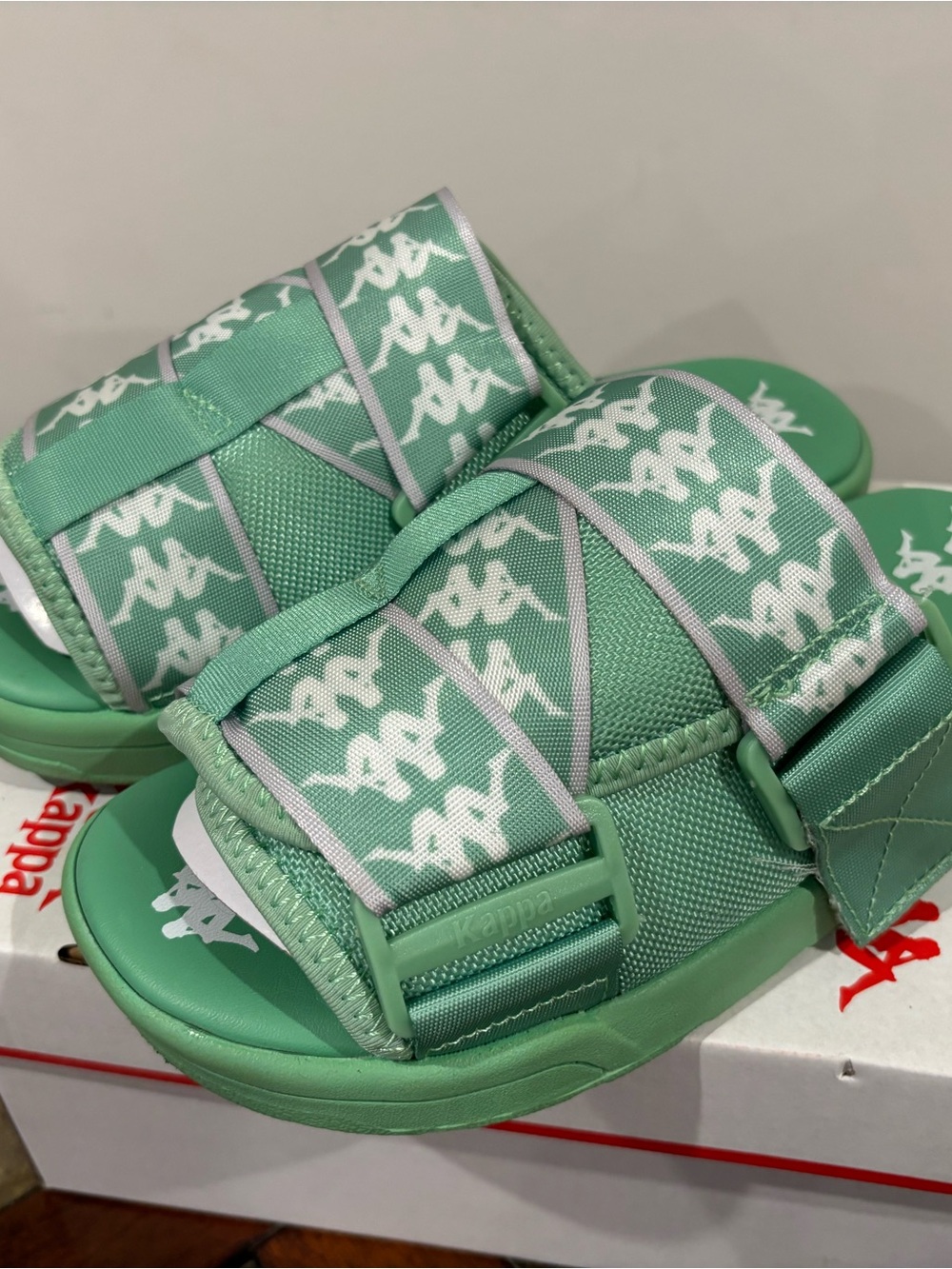 Kappa 222 Banda Mitel 1 Green Lt-White-Grey Lt Kids Sandals